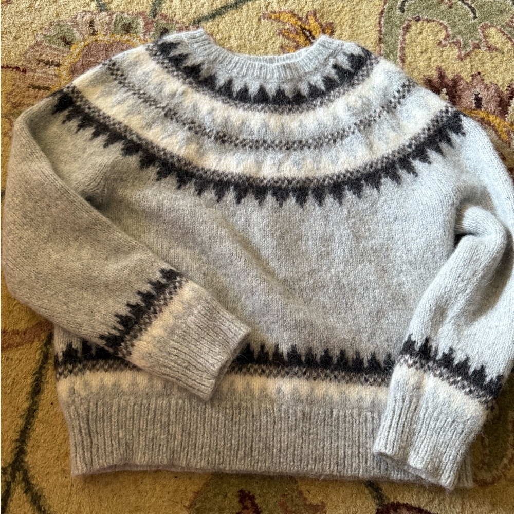 Gray Patterned Women’s  Sweater